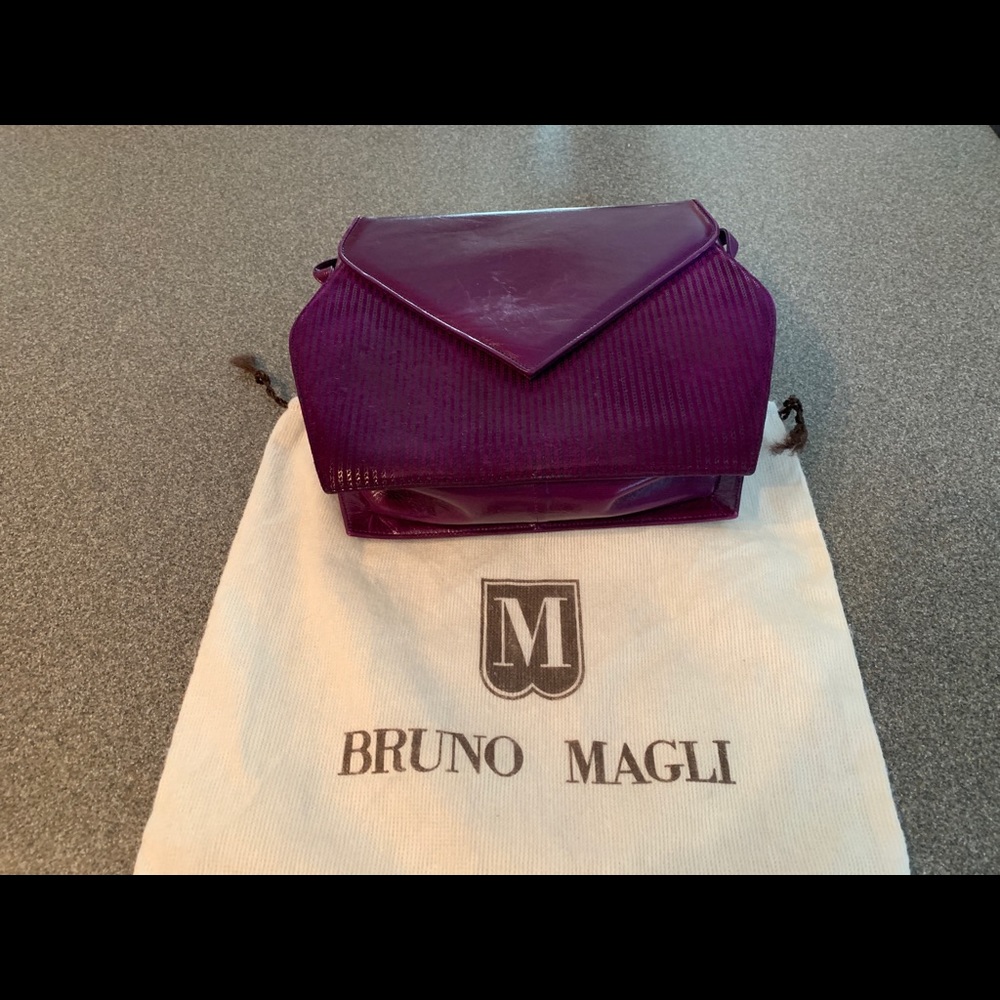 Purple leather vintage Bruno Magli bag
